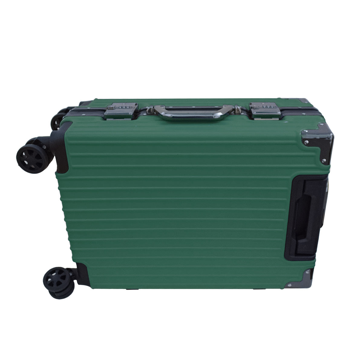 Troler, bagaj de cala, Naimeed D5401M, Premium Voyage, 4 roti duble 360 grade, ABS, inchidere cifru, Verde, 42x28x68cm