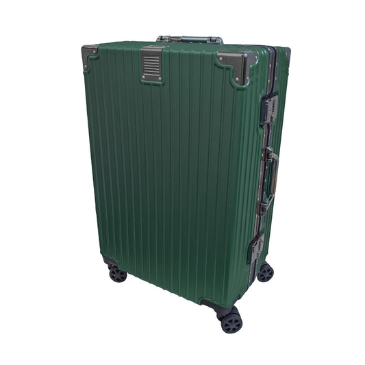 Troler, bagaj de cala, Naimeed D5401M, Premium Voyage, 4 roti duble 360 grade, ABS, inchidere cifru, Verde, 42x28x68cm