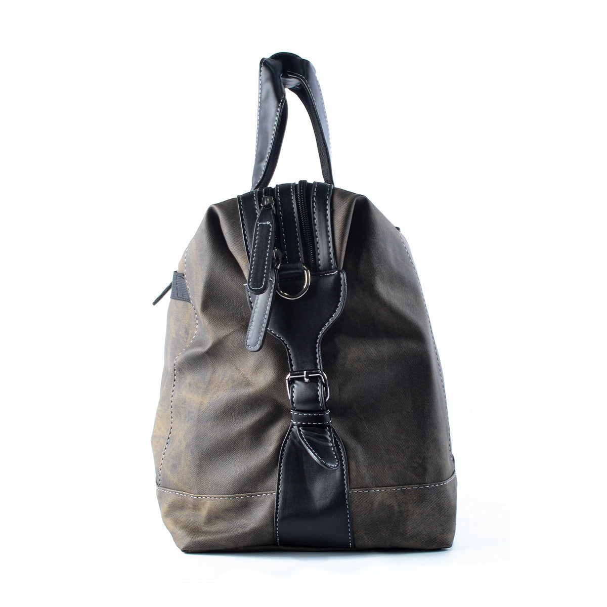Geanta voiaj, pentru avion, piele ecologica, Naimeed D5406, Companion, Verde militar, 45x20x30cm
