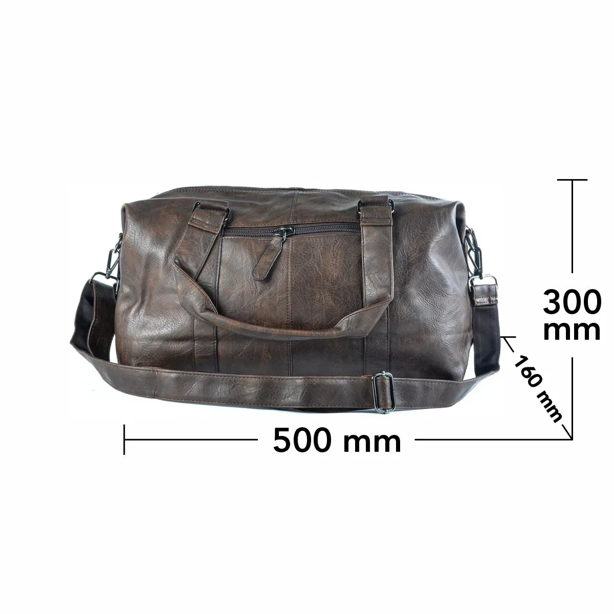 Geanta voiaj, pentru avion, piele ecologica, Naimeed D5413, Companion, Maro inchis, 50x16x30cm - 221.ro