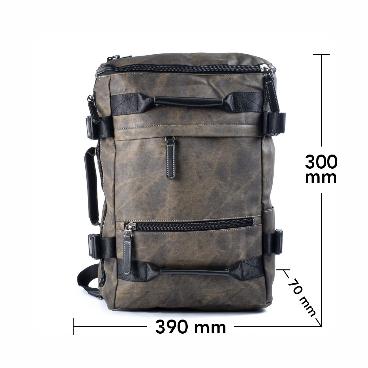 Geanta voiaj, pentru avion, piele ecologica, Naimeed D5421, Companion, Verde militar, 45x15x30cm