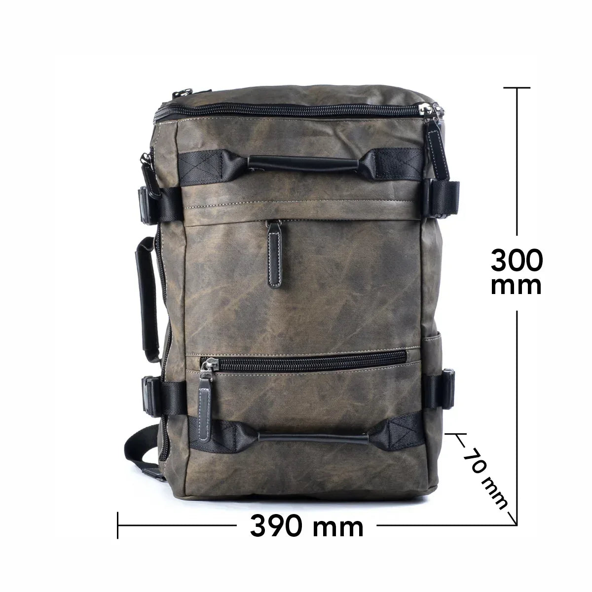Geanta voiaj, pentru avion, piele ecologica, Naimeed D5421, Companion, Verde militar, 45x15x30cm - 221.ro