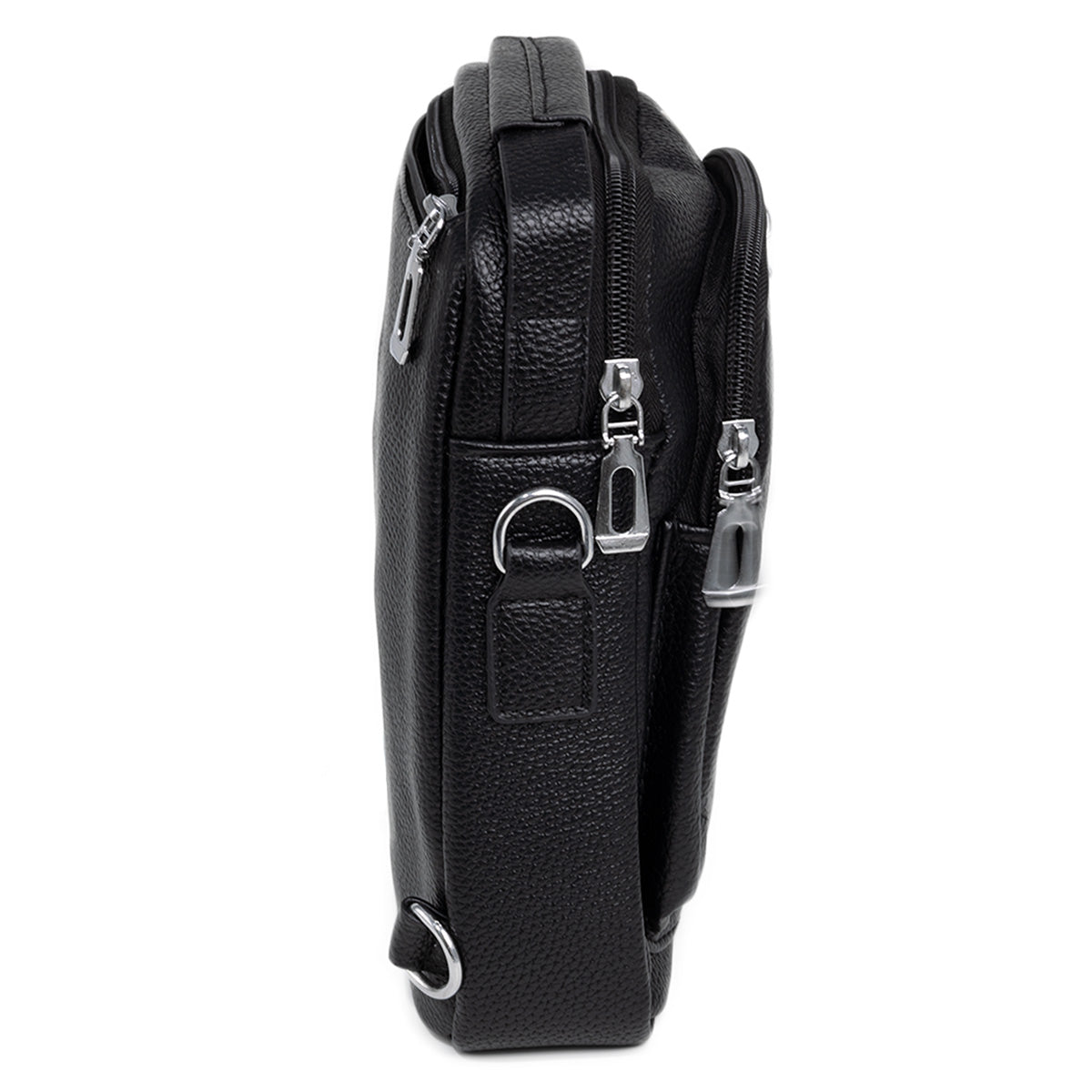 Borseta barbati, de umar, piele ecologica, Naimeed D5432, Companion, Negru, 17x8x23cm