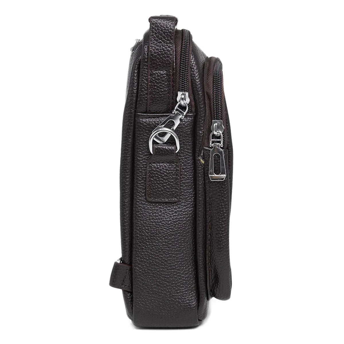 Borseta barbati, de umar, piele ecologica, Naimeed D5433, Companion, Maro inchis, 17x8x23cm - 221.ro