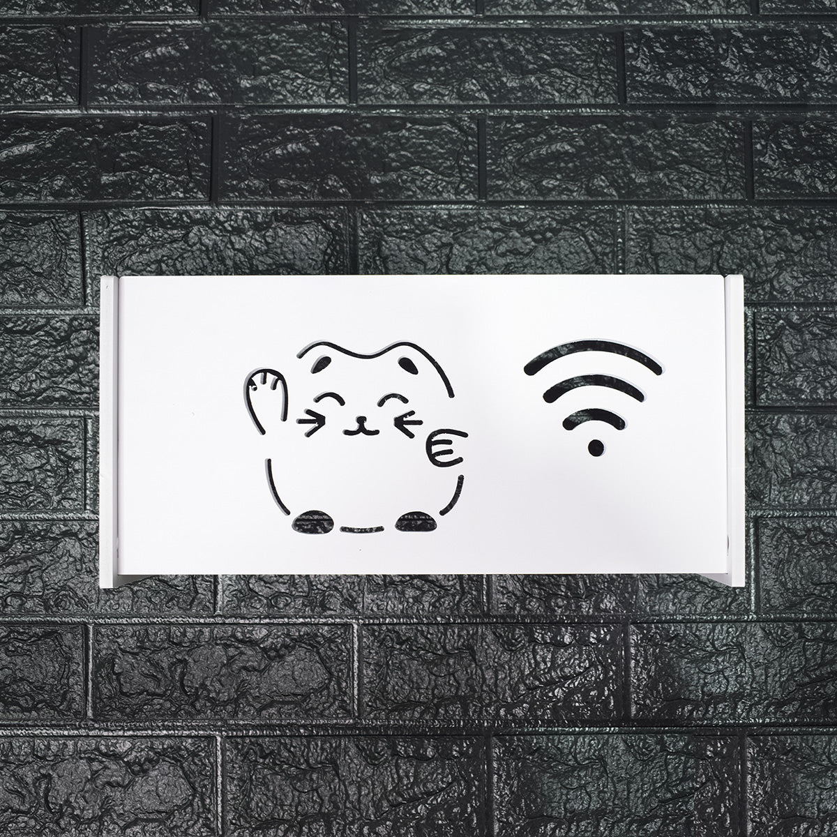Raft suport Router Wireless, pentru mascare fire si echipament WIFI, D5540, 40*20*9.5cm