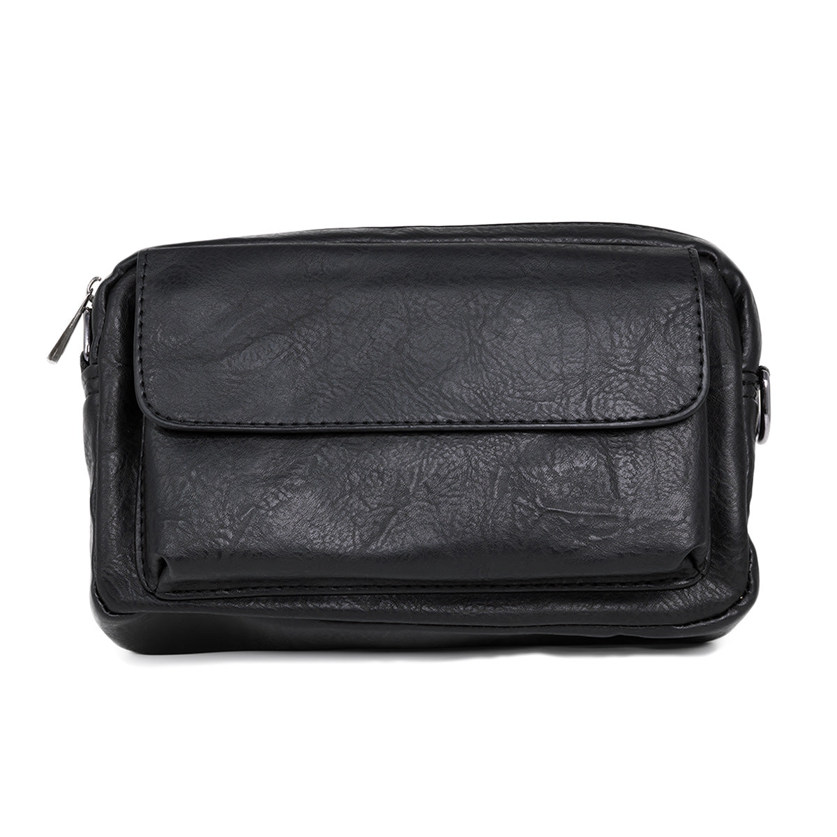 Borseta barbati, de umar, piele ecologica, Naimeed D5443, Companion, Negru, 15x6x23cm