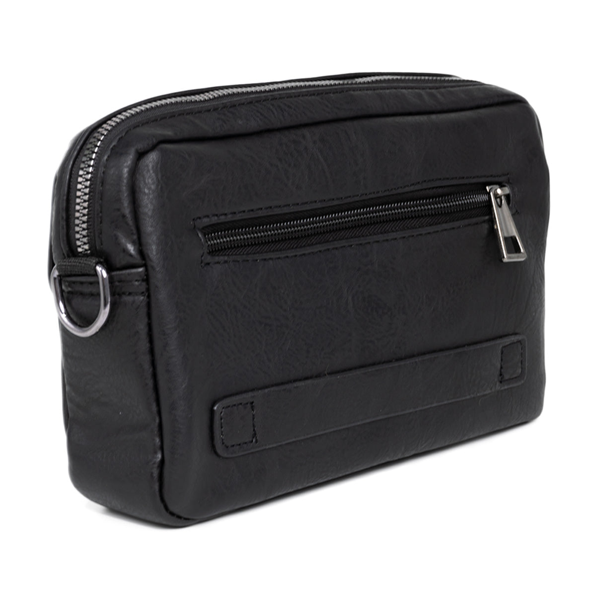 Borseta barbati, de umar, piele ecologica, Naimeed D5443, Companion, Negru, 15x6x23cm