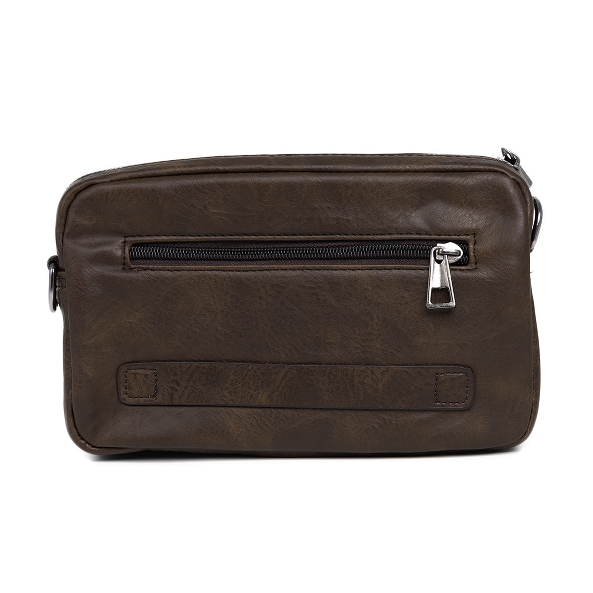 Borseta barbati, de umar, piele ecologica, Naimeed D5444, Companion, Maro inchis, 15x6x23cm