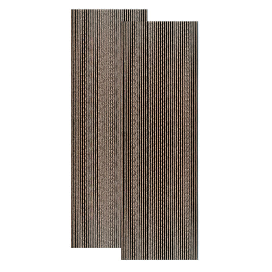 Set 2 panouri decorative, riflaj, polimer rigid, Naimeed D5467, 270x30x0.5cm, Maro