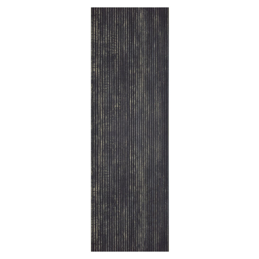 Set 5 panouri decorative, riflaj, polimer rigid, Naimeed D5468, 270x30x0.5cm, Negru