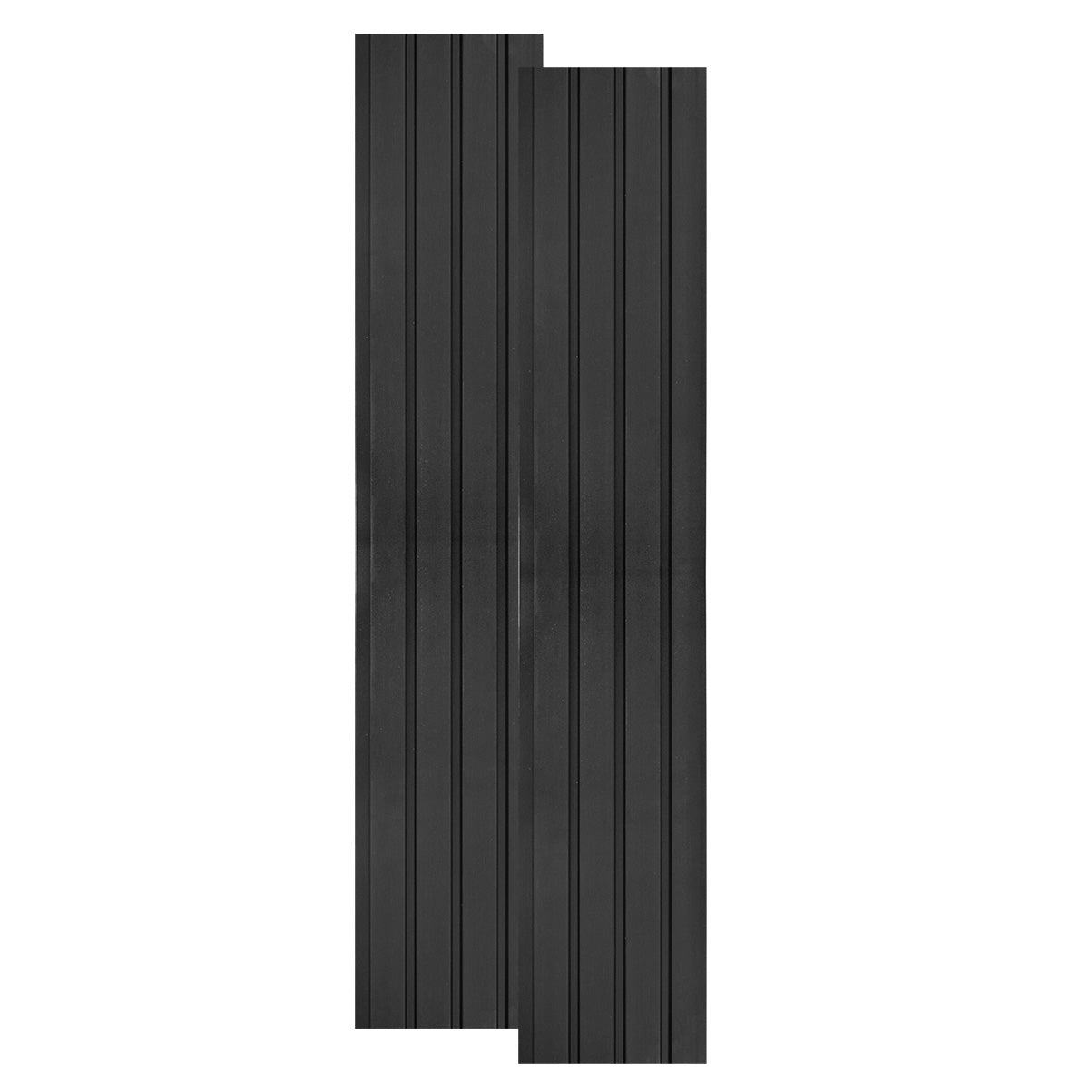 Set 2 panouri decorative, riflaj, polimer rigid, Naimeed D5470, 270x16x1cm, Negru