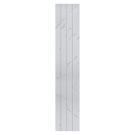 Set 5 panouri decorative, riflaj, polimer rigid, Naimeed D5471, 270x16x1cm, Alb - 221.ro