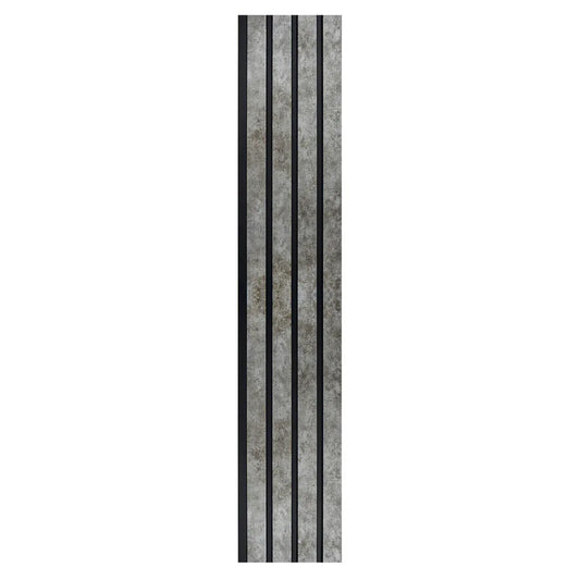 Set 5 panouri decorative, riflaj, polimer rigid, Naimeed D5472, 270x16x1cm, Gri - 221.ro
