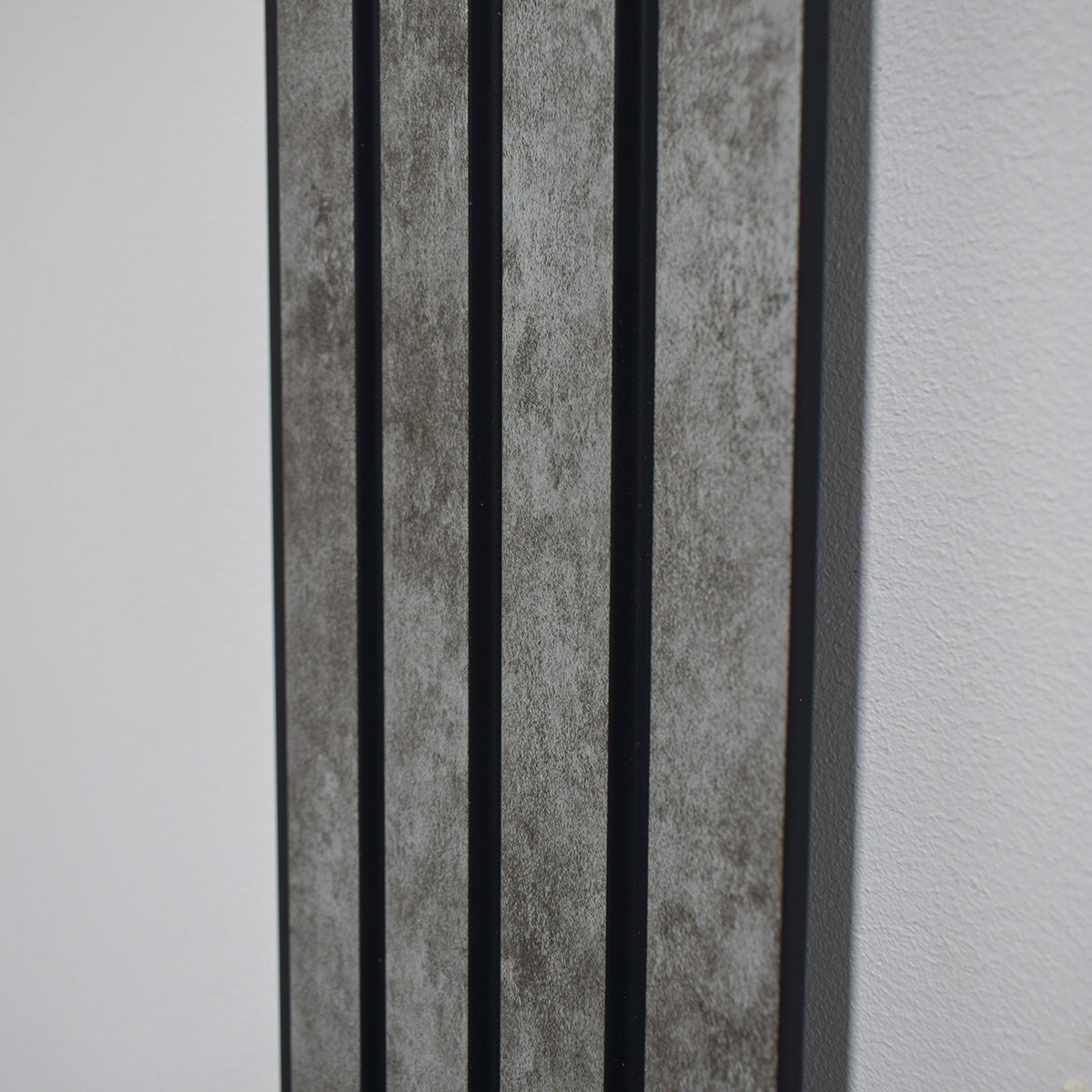 Set 2 panouri decorative, riflaj, polimer rigid, Naimeed D5472, 270x16x1cm, Gri