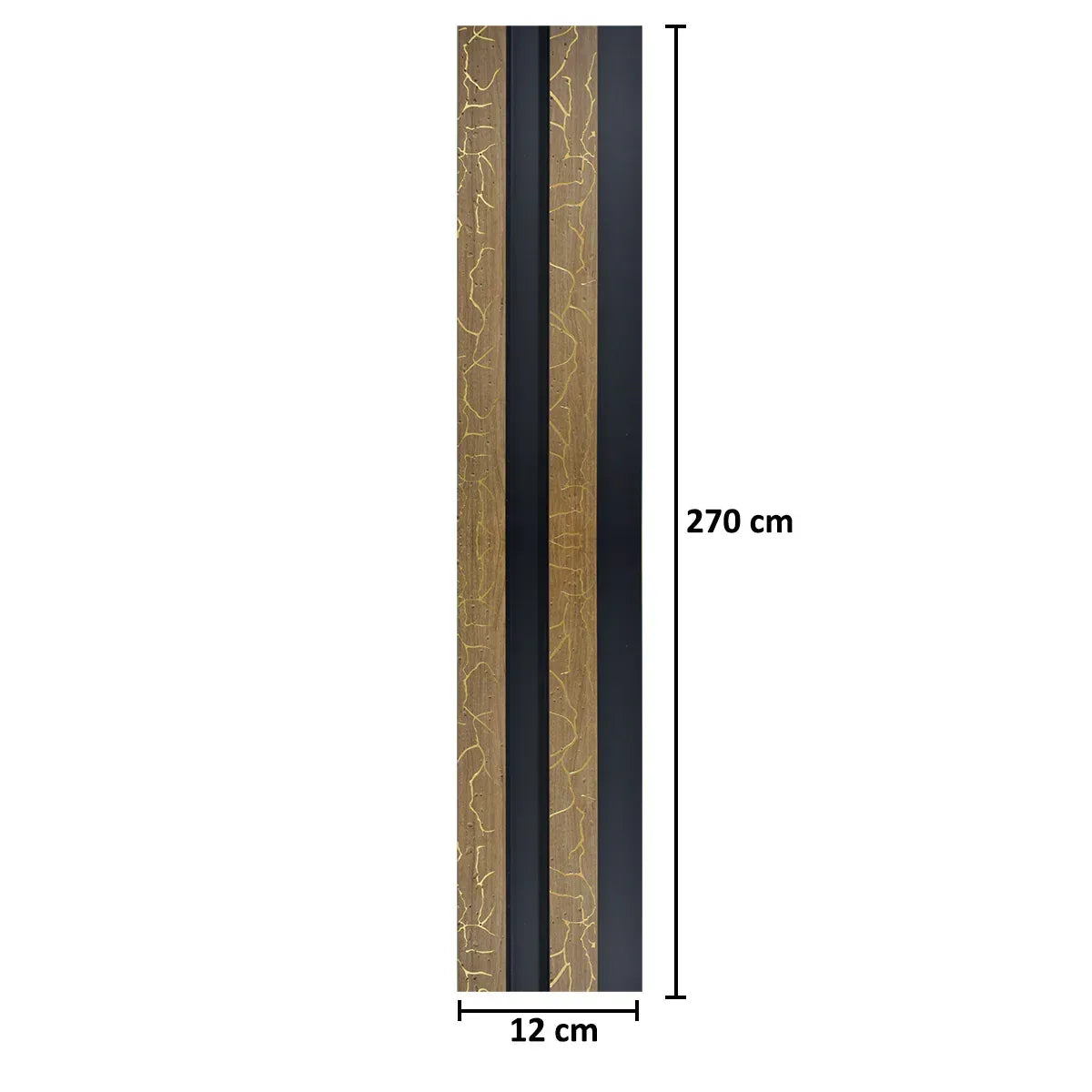 Set 5 panouri decorative, riflaj, polimer rigid, Naimeed D5477, 270x12x2cm, Maro - 221.ro