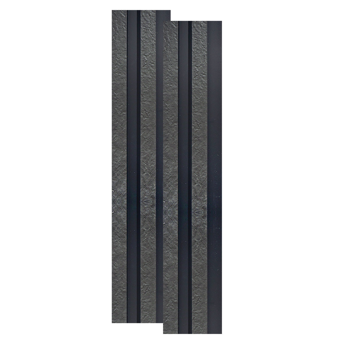 Set 2 panouri decorative, riflaj, polimer rigid, Naimeed D5478, 270x12x2cm, Negru