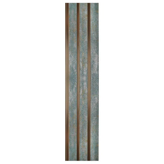 Set 5 panouri decorative, riflaj, polimer rigid, Naimeed D5481, 270x12x1cm, Verde/Auriu - 221.ro