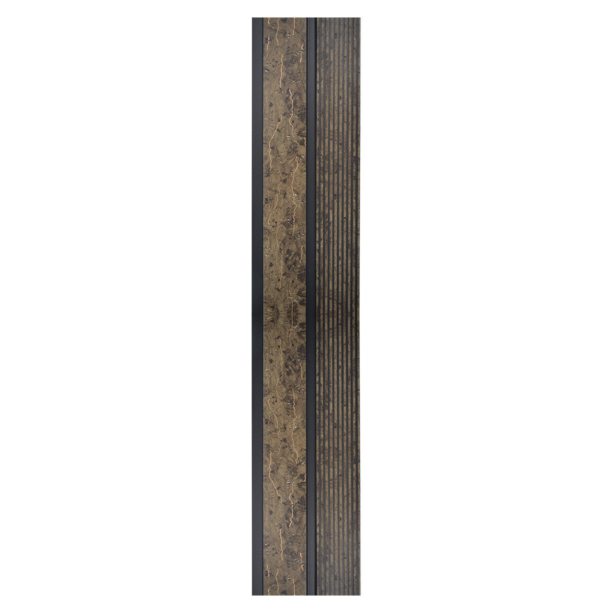 Set 2 panouri decorative, riflaj, polimer rigid, Naimeed D5484, 270x12x1cm, Maro