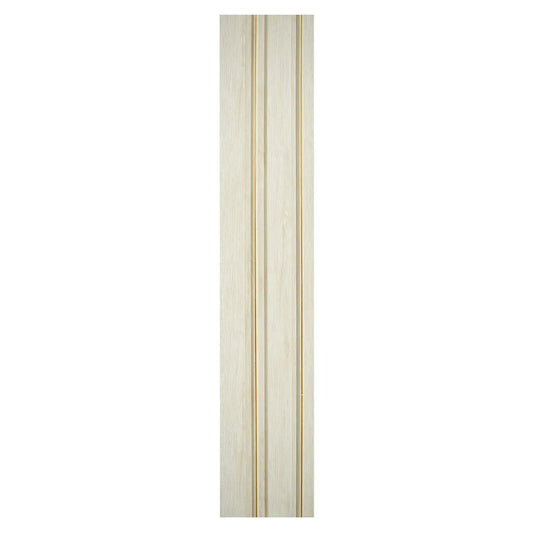 Set 5 panouri decorative, riflaj, polimer rigid, Naimeed D5491, 270x12x1cm, Alb - 221.ro