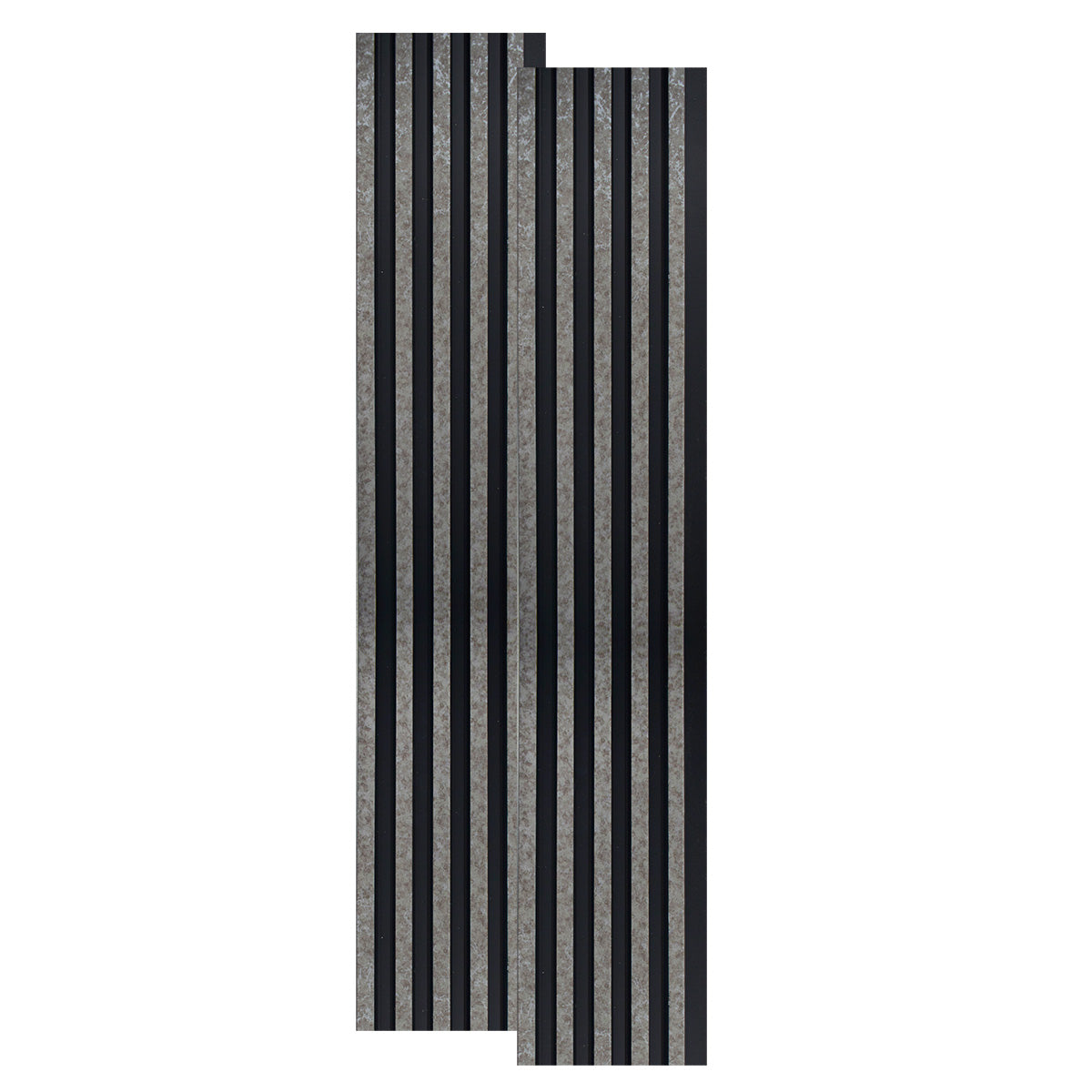 Set 2 panouri decorative, riflaj, polimer rigid, Naimeed D5494, 270x12x1cm, Negru/Gri