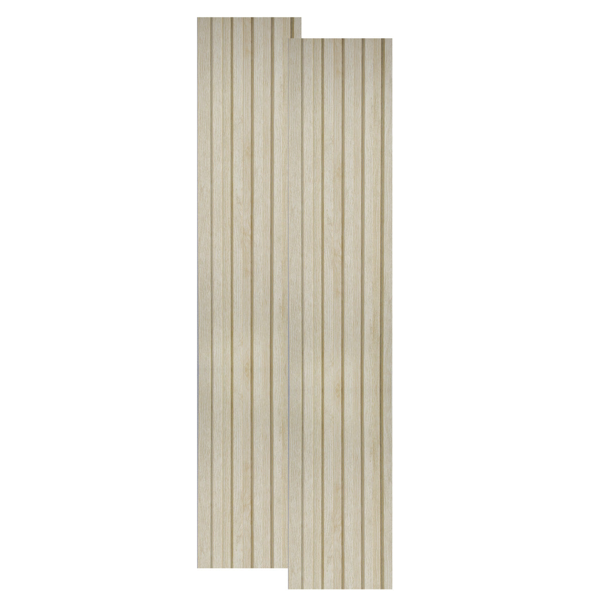 Set 2 panouri decorative, riflaj, polimer rigid, Naimeed D5496, 270x12x1cm, Crem