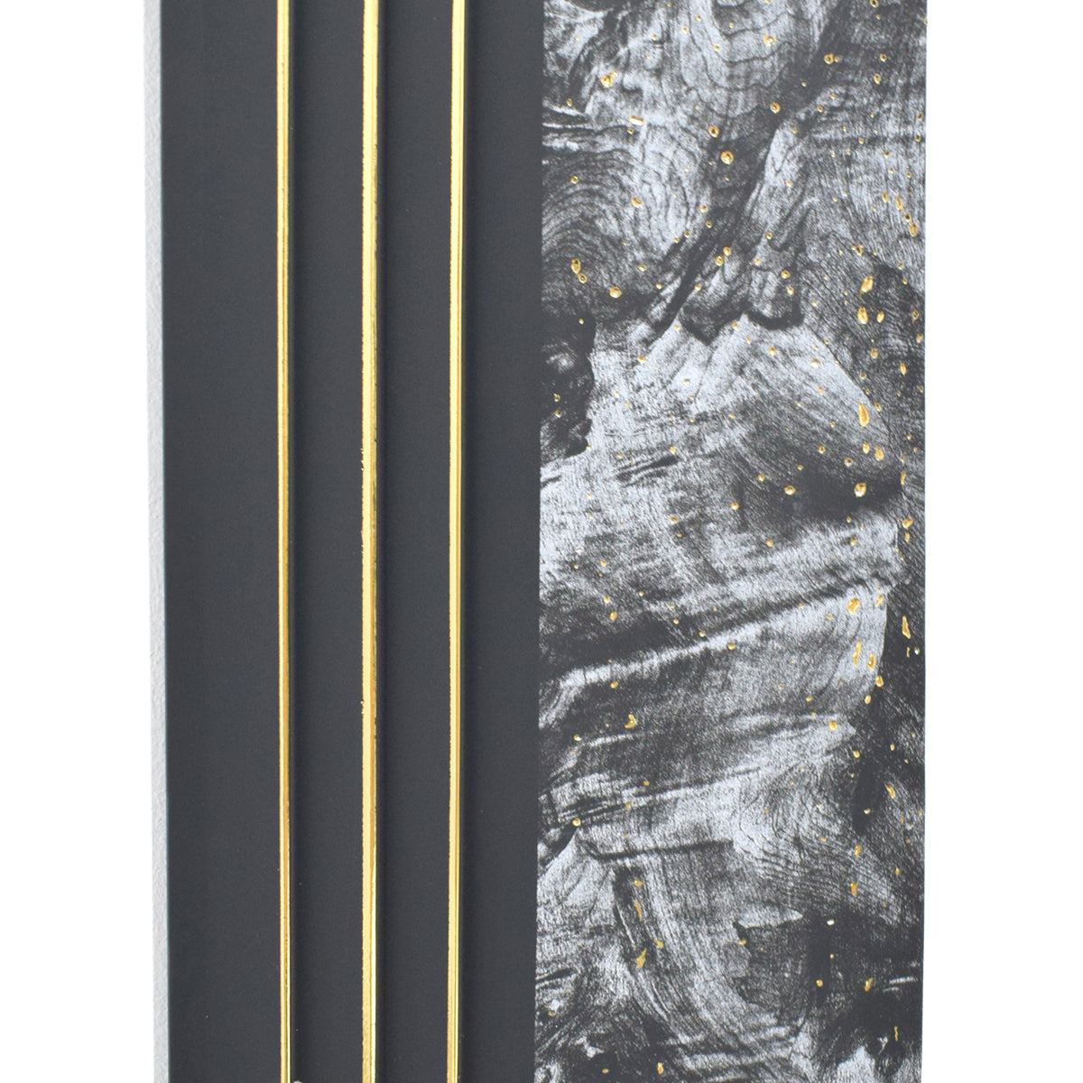 Set 2 panouri decorative, riflaj, polimer rigid, Naimeed D5499, 270x16x1cm, Negru