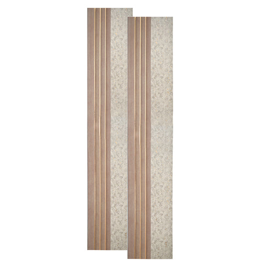 Set 2 panouri decorative, riflaj, polimer rigid, Naimeed D5500, 270x16x1cm, Crem deschis