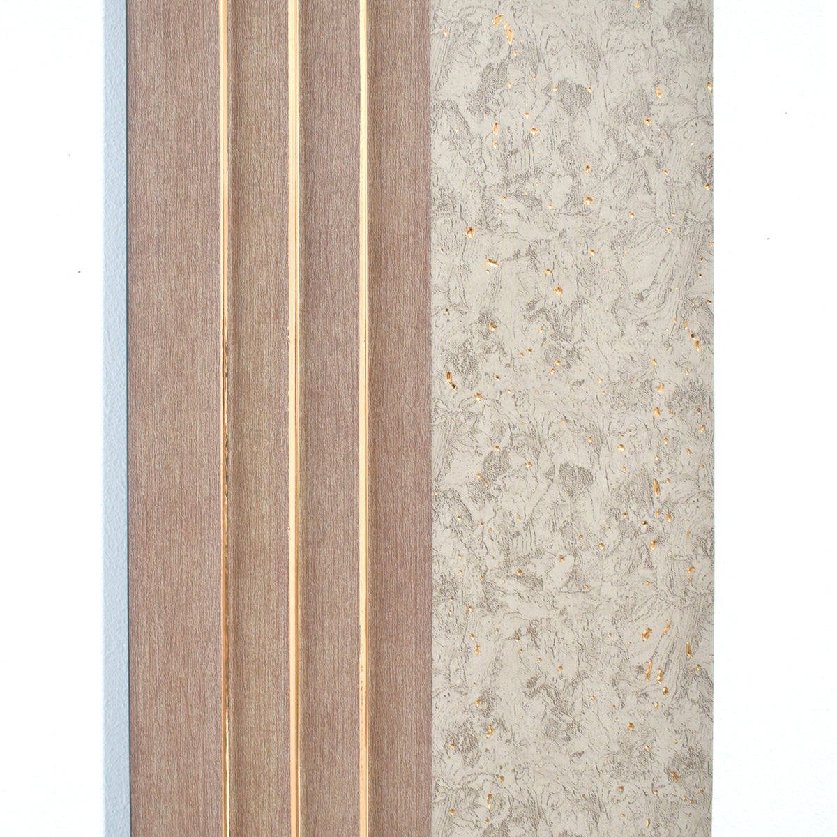 Set 2 panouri decorative, riflaj, polimer rigid, Naimeed D5500, 270x16x1cm, Crem deschis