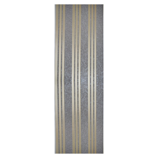 Set 5 panouri decorative, riflaj, polimer rigid, Naimeed D5507, 270x30x0.5cm, Gri/Auriu