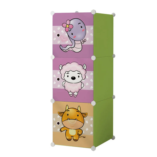 Dulap Modular Copii, 3 Usi, D5522, Verde - 221.ro