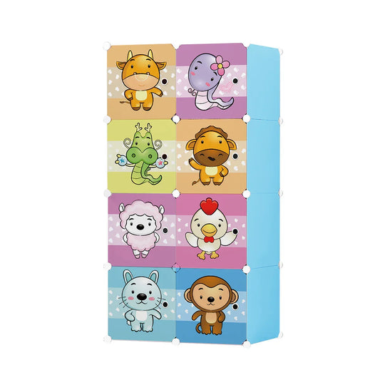 Dulap Modular Copii, 8 Usi, D5533, Albastru - 221.ro