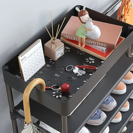 Pantofar, Naimeed D5549, raft incaltaminte, polita multifunctionala, 81 x 22 x 80 cm, negru - 221.ro