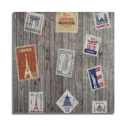 Set 10 x Tapet 3D autoadeziv, design modern, usor de curatat, 70x77cm, Naimeed D5554