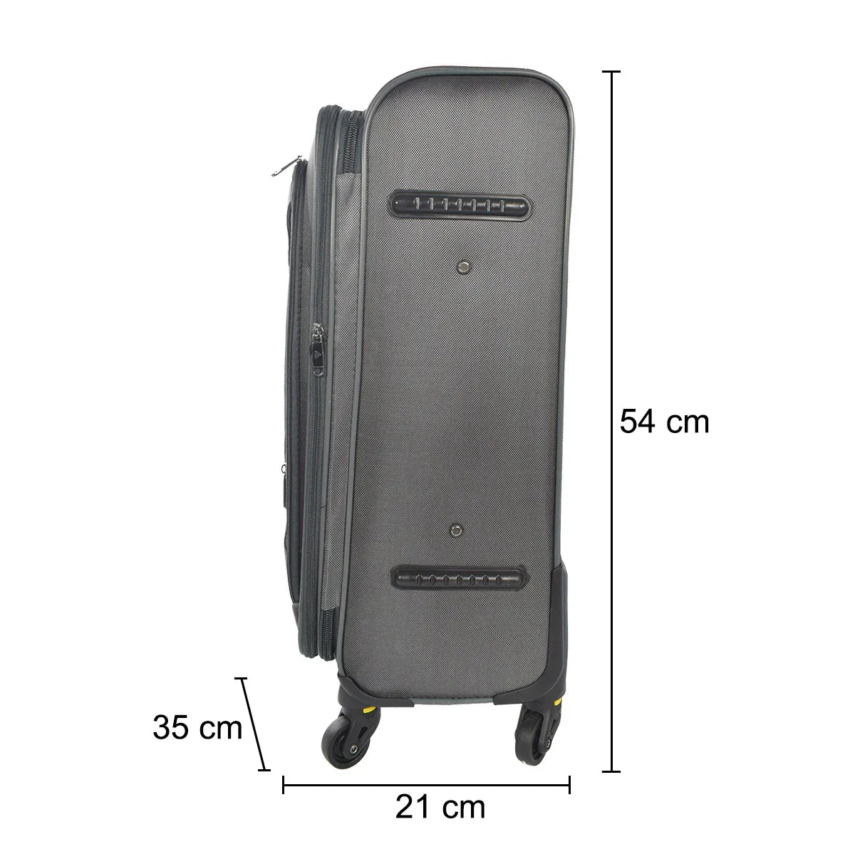 Set 3 trolere voiaj, Naimeed D5589, 4 roti duble 360 grade, material impermeabil, inchidere cifru, Gri - 221.ro