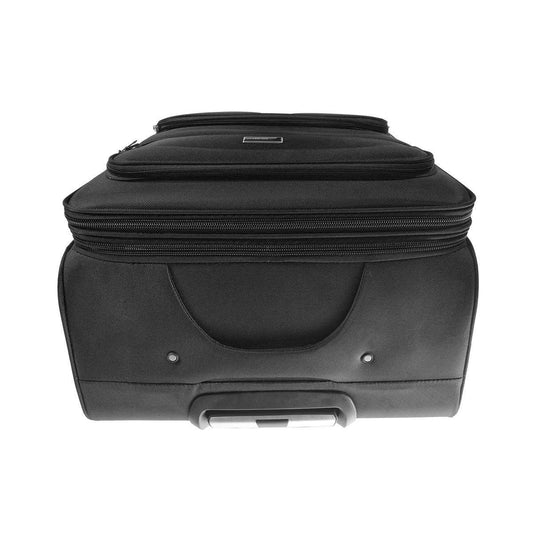 Set 3 trolere voiaj, Naimeed D5595, 4 roti duble 360 grade, material textil, inchidere cifru, Negru - 221.ro