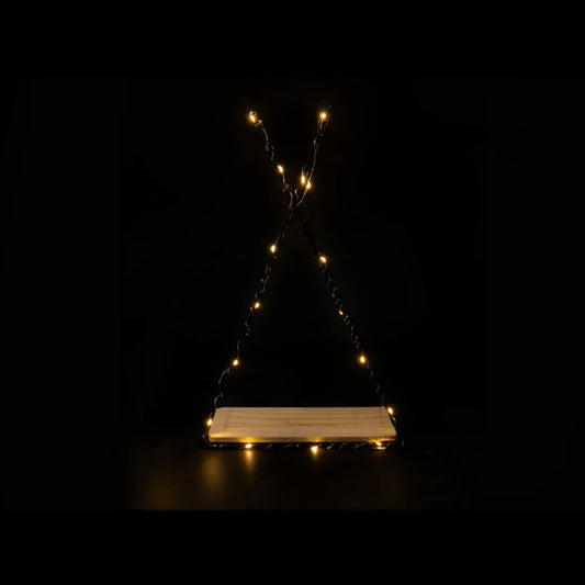 Etajera suspendata, Luminite Led, Negru, Naimeed D55N, 40x25x9cm - 221.ro