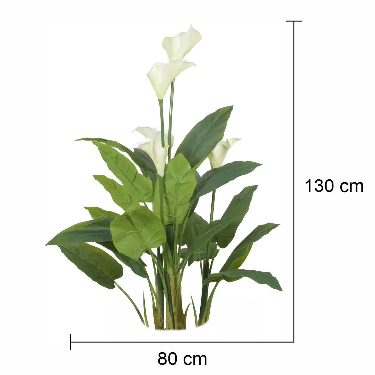 Floare artificiala, Calla fara ghiveci, Naimeed D5600, 113x78 cm, Alb - 221.ro