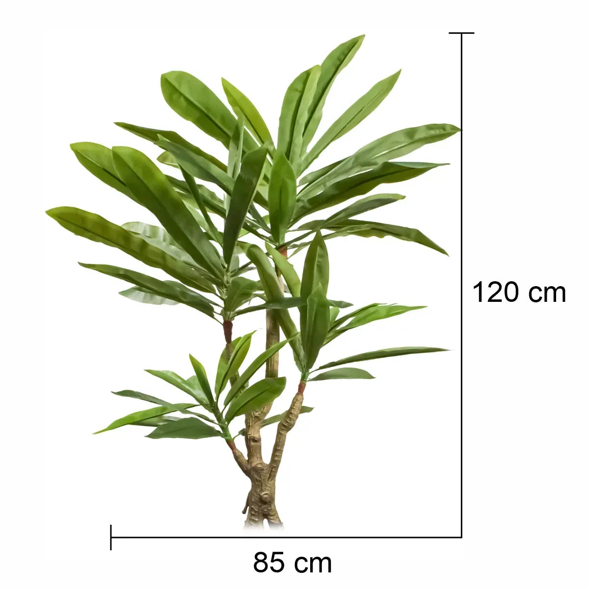 Planta artificiala, Dracaena fara ghiveci, Naimeed D5602, 120x85 cm, Verde - 221.ro