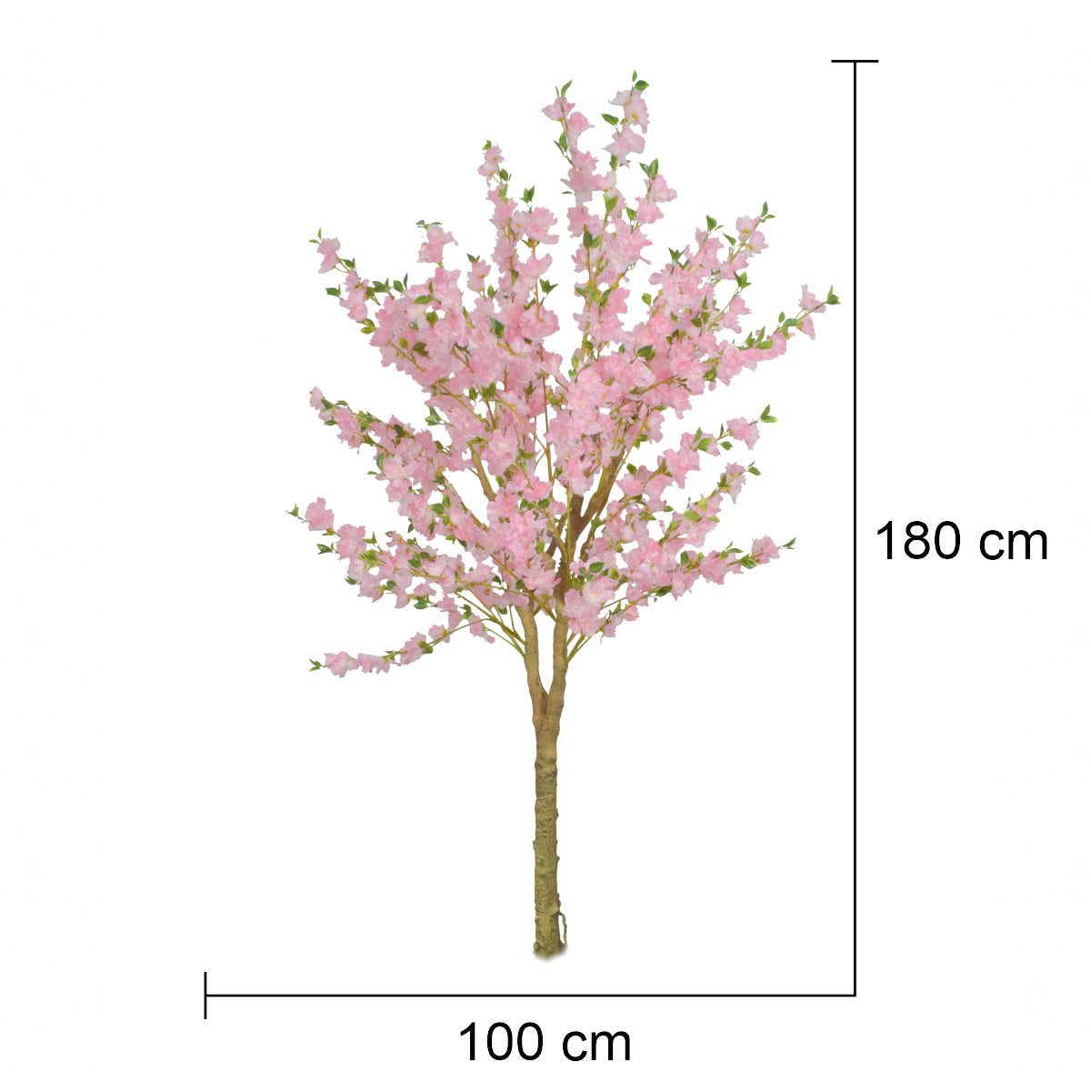 Copac artificial, Cires (Sakura) fara ghiveci, Naimeed D5603, 180x100 cm, Roz