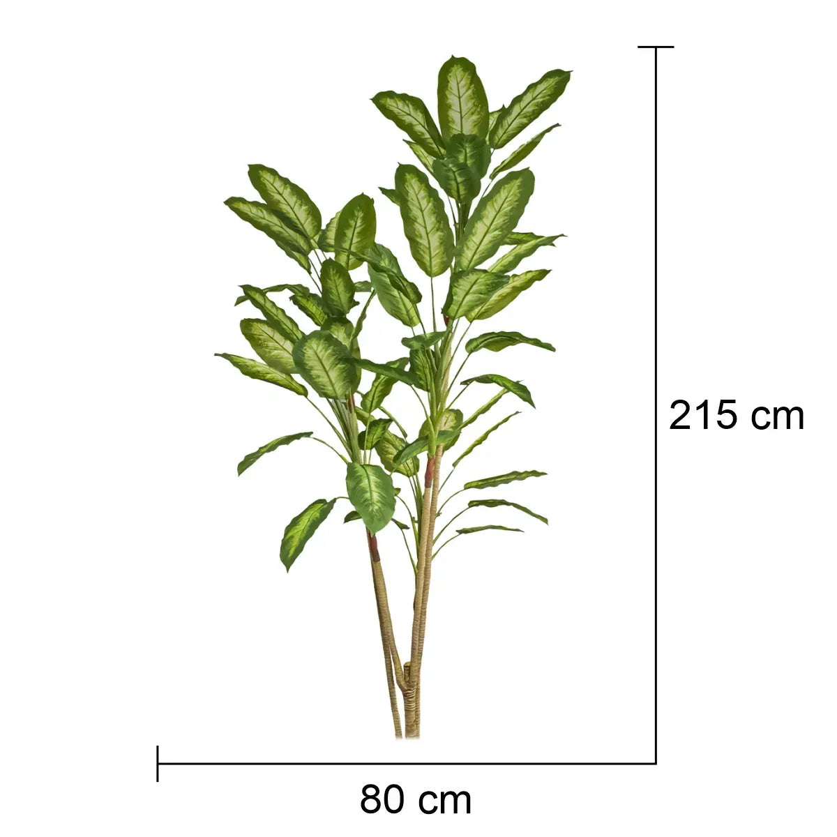Copac artificial, Dieffenbachia Seguine fara ghiveci, Naimeed D5605, 215x80 cm, Verde - 221.ro