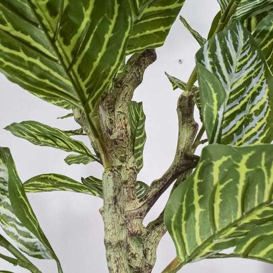 Planta artificiala, Aphelandra Squarrosa (Planta Zebra) fara ghiveci, Naimeed D5609, 140x67 cm, Verde - 221.ro