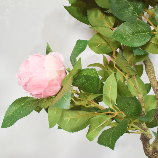 Copac artificial, Trandafir fara ghiveci, Naimeed D5611, 125x65 cm, Roz