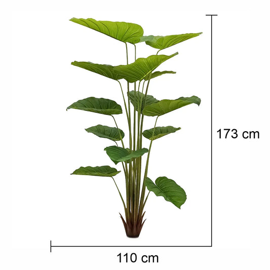Planta artificiala, Colocasia Gigantea fara ghiveci, Naimeed D5613, 173x110 cm, Verde - 221.ro
