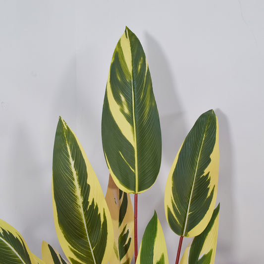 Planta artificiala, Stromanthe Sanguinea fara ghiveci, Naimeed D5618, 185x40 cm, Galben