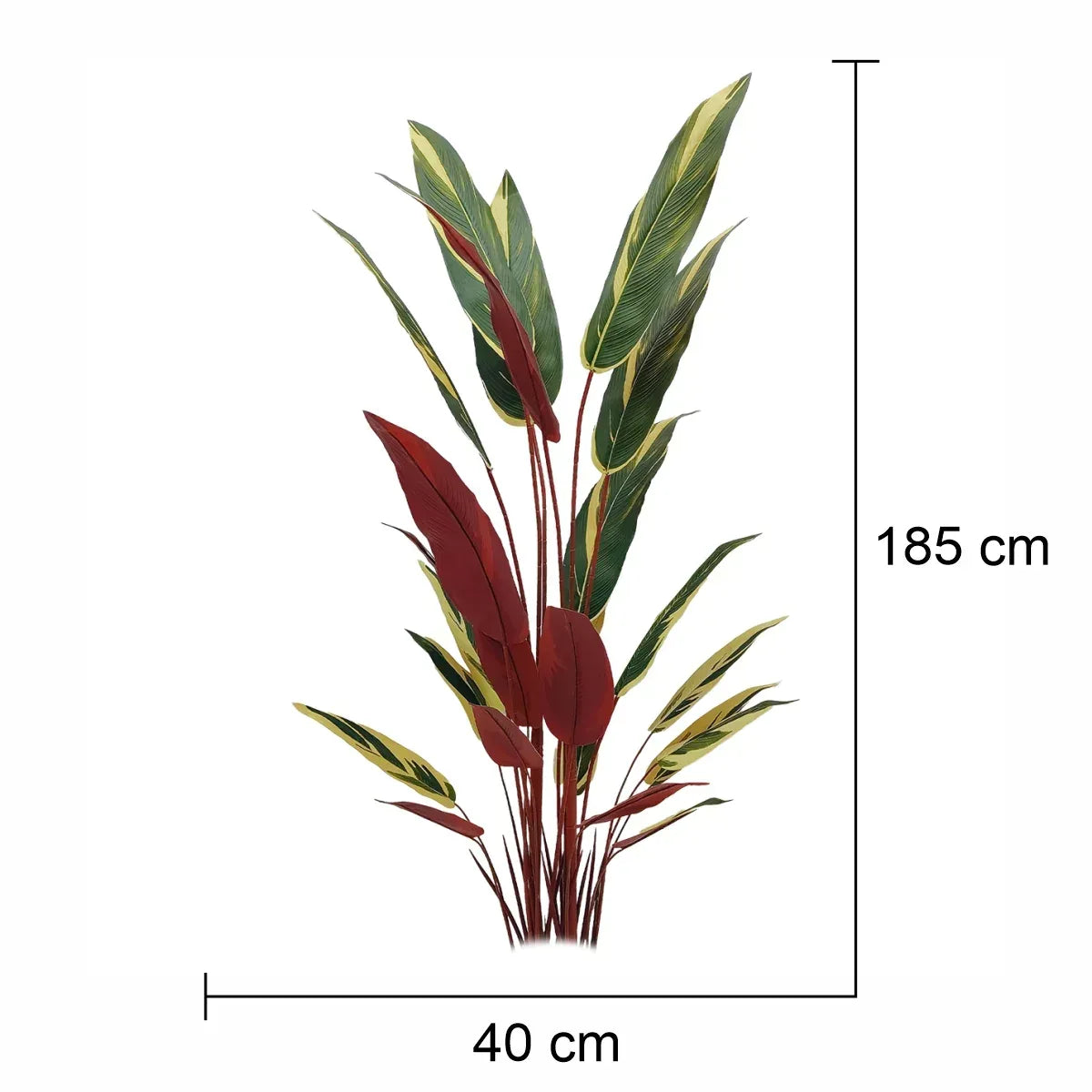 Planta artificiala, Stromanthe Sanguinea fara ghiveci, Naimeed D5618, 185x40 cm, Galben - 221.ro