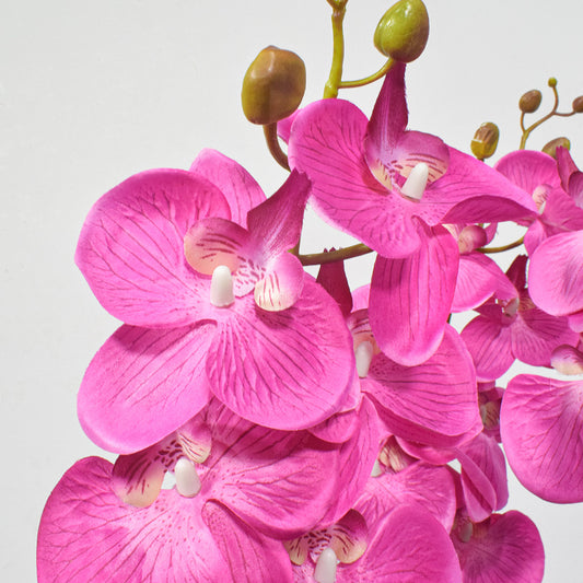 Floare artificiala, Orhidee molie fara ghiveci, Naimeed D5621, 100x84 cm, Roz