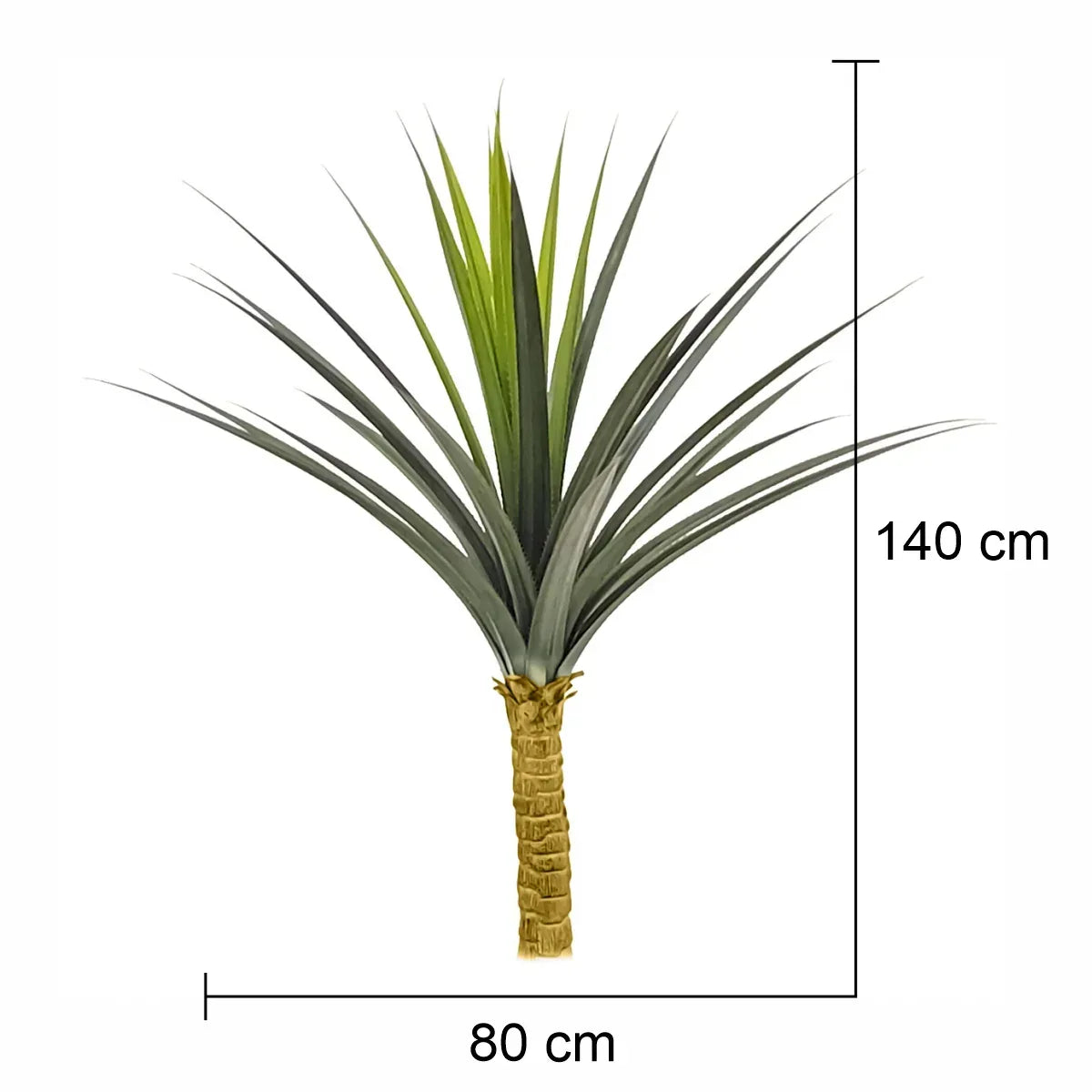 Copac artificial, Yucca fara ghiveci, Naimeed D5622, 140x80 cm, Verde - 221.ro