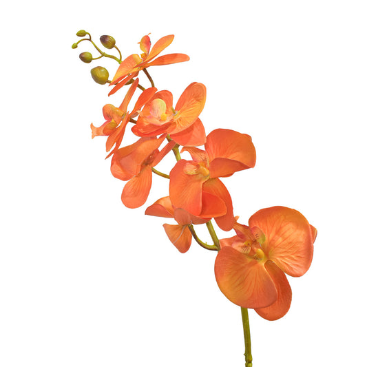 Floare artificiala, Orhidee fara ghiveci, Naimeed D5623, 105x60 cm, Portocaliu