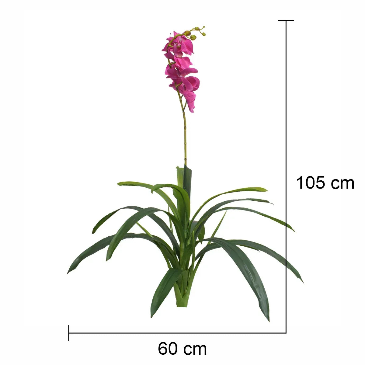 Floare artificiala, Orhidee fara ghiveci, Naimeed D5623, 105x60 cm, Roz - 221.ro