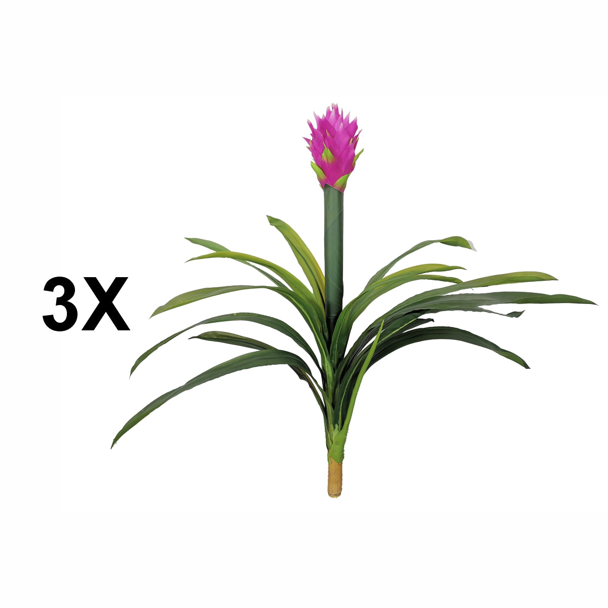 Floare artificiala, Guzmania fara ghiveci, Naimeed D5627, 70x75 cm, Mov